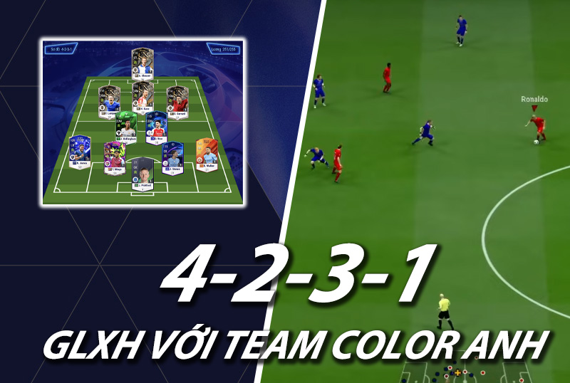 GLXH FC Online : sơ đồ 4231 CF với team color ĐT Anh