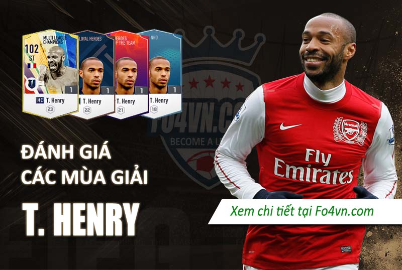 Đánh giá Thierry Henry qua các mùa giải