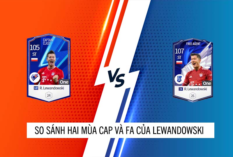 So sánh hai mùa giải CAP và FA của Lewandowski trong FIFA Online 4