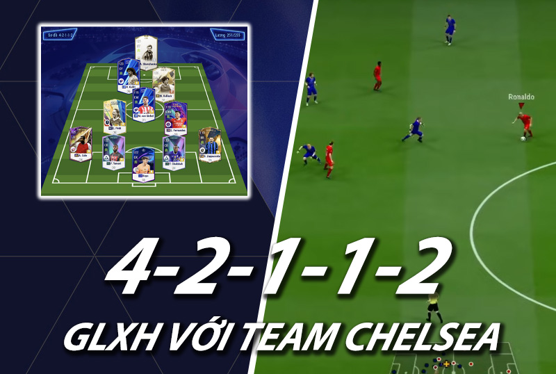 GLXH FC Online : Sơ đồ 42112 với team color Chelsea