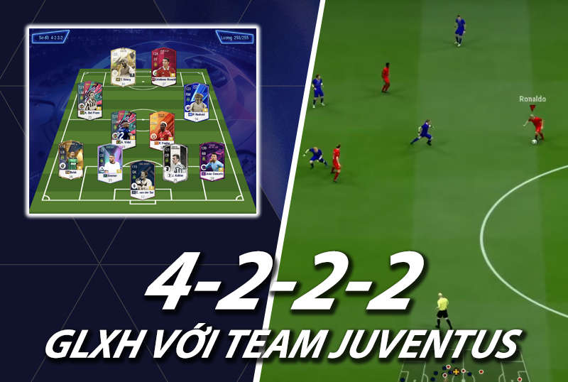 GLXH FC Online : Sơ đồ 4222 với team color Juventus