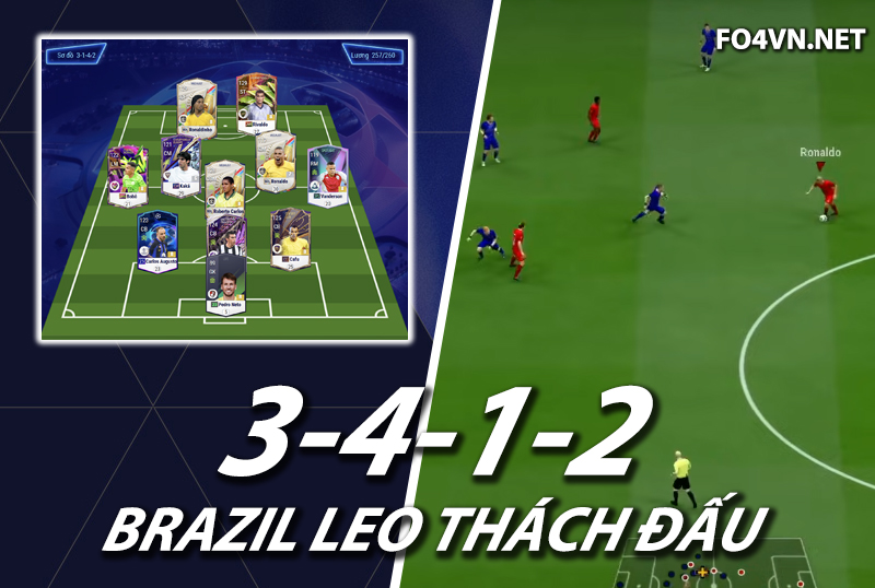 Chiến thuật FC Online : Sơ đồ 3142 với team color Brazil