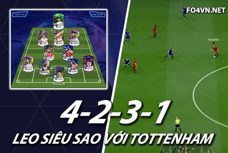 Chiến thuật FC Online : Sơ đồ 4231 với team color Tottenham