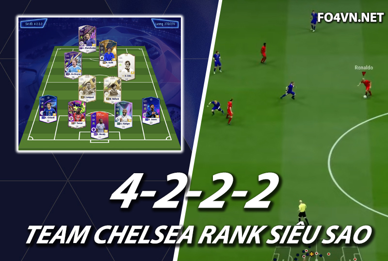 Chiến thuật FC Online : Sơ đồ 4222 với team Chelsea bàn phím cực khủng