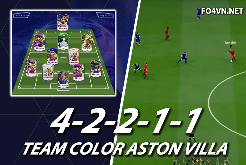 Chiến thuật FC Online : Sơ đồ 42211 với team color Aston Villa top rank