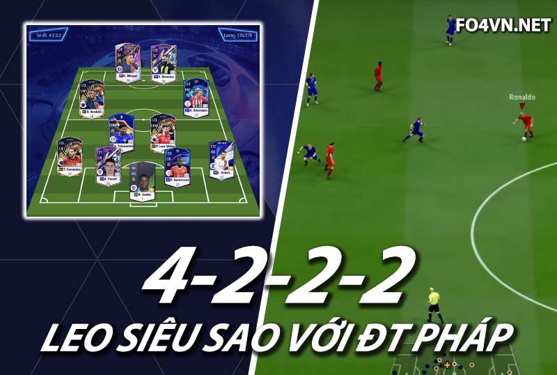 Chiến thuật FC Online : Sơ đồ 4222 với team color ĐT Pháp