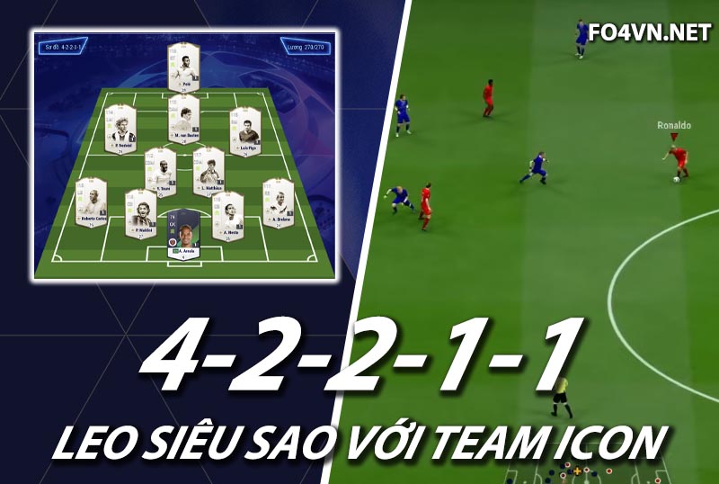 Chiến thuật FC Online : Sơ đồ 42211 với team color ICONS