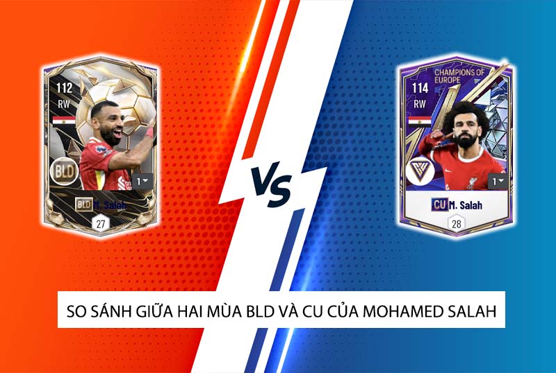 So sánh hai mùa giải CU và BLD của Mohamed Salah trong FC Online