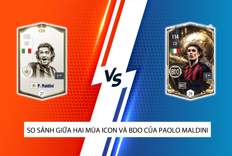 So sánh hai mùa giải BDO vàq ICON của Maldini trong FC Online