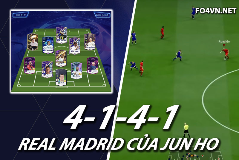 Chiến thuật FC Online : Sơ đồ 4141 của Jun Ho với team Real Madrid
