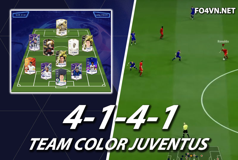 Chiến thuật FC Online : Sơ đồ 4141 phát huy sức mạnh của Juventus