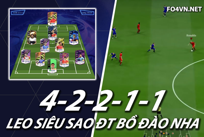 Chiến thuật FC Online : Sơ đồ 42211 team color Bồ Đào Nha top 2 rank Hàn