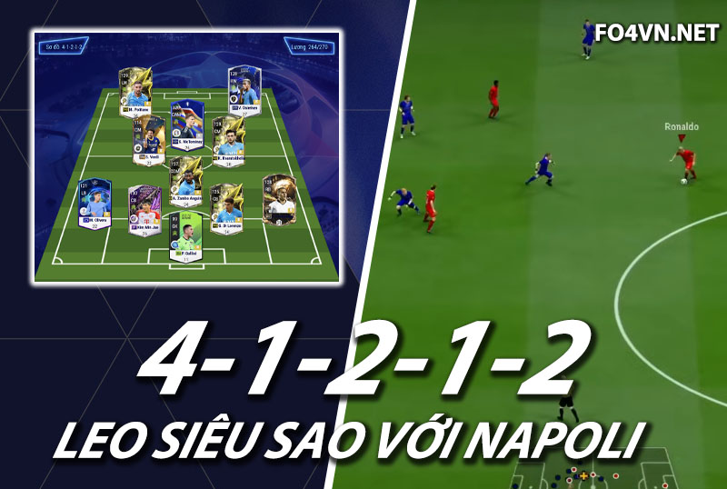 Chiến thuật FC Online : Sơ đồ 41212 team Napoli khủng nhất server Hàn