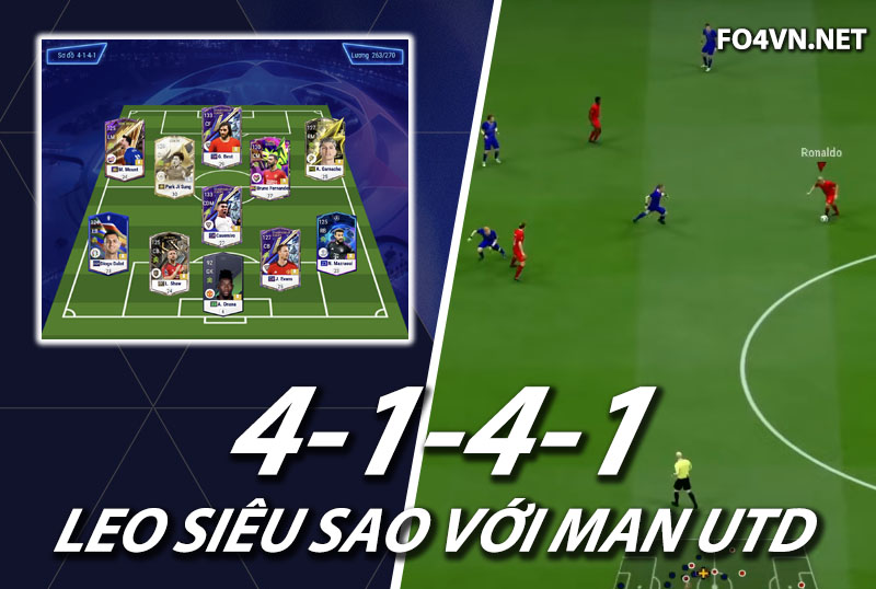 Chiến thuật FC Online : Sơ đồ 4141 team color Manchester United