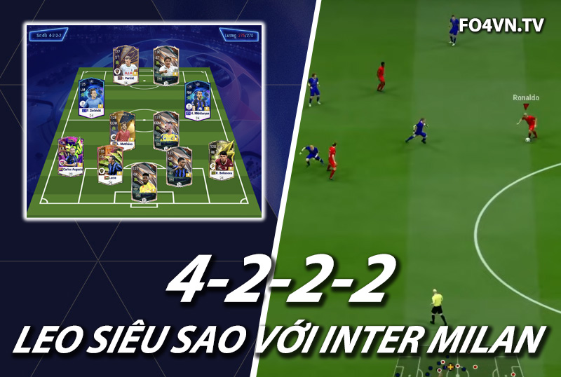 Chiến thuật FC Online : Sơ đồ 4222 với team Inter top rank Hàn
