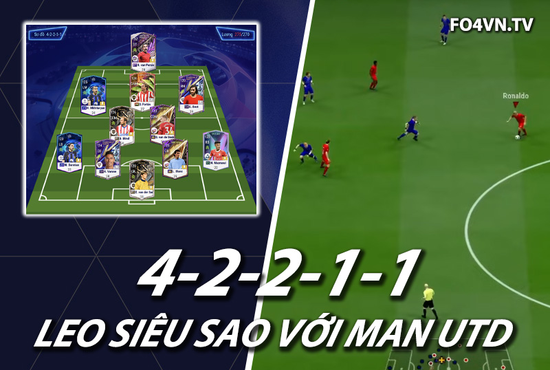 Chiến thuật FC Online : Sơ đồ 42211 với team Man Utd top rank Hàn