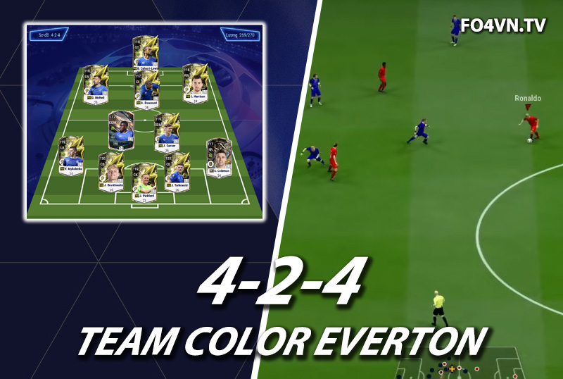 Chiến thuật FC Online : Sơ đồ 424 với team Everton đương đại