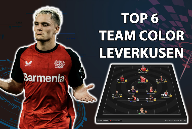 Tham khảo 6 đội hình top rank Hàn với team color Bayer Leverkusen