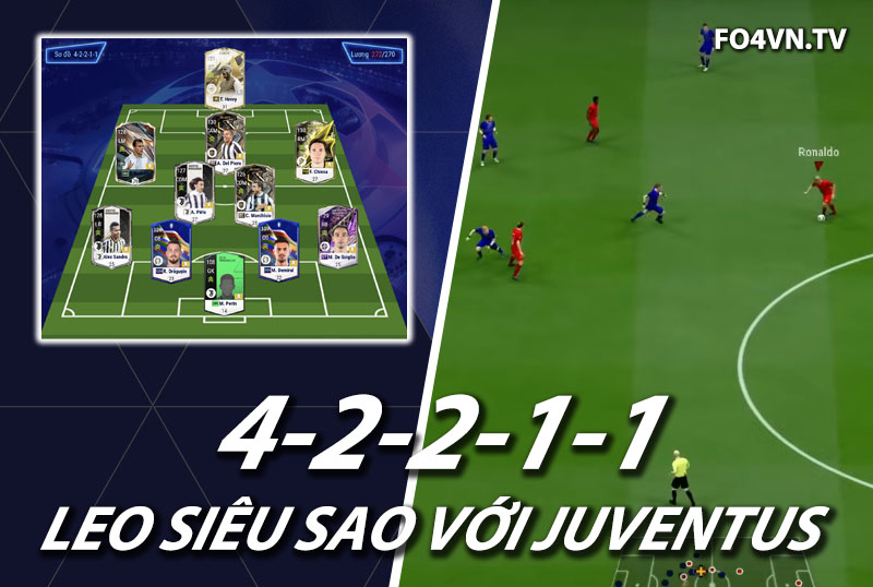 Chiến thuật FC Online : Sơ đồ 42211 với team Juventus top 4 rank Siêu Sao Hàn