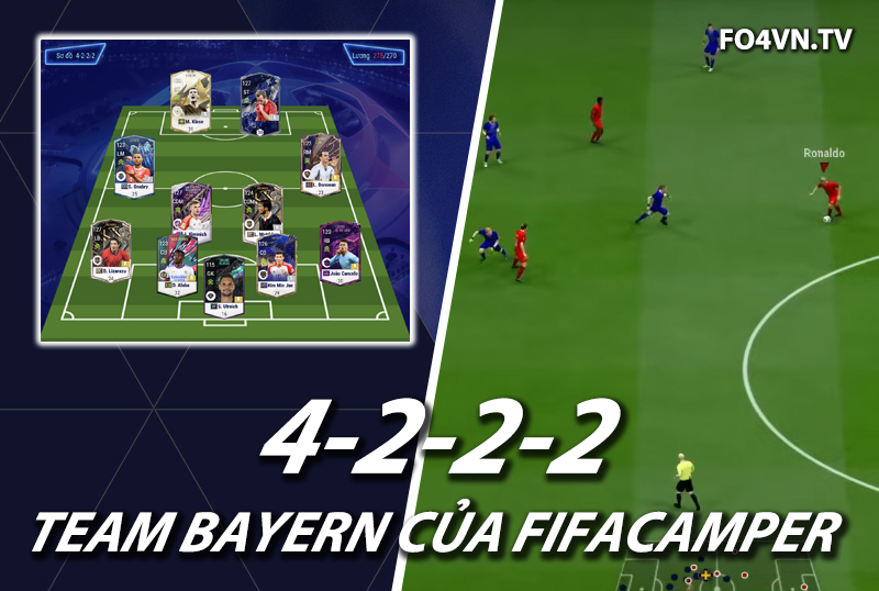 Chiến thuật FC Online : Sơ đồ 4222 với team Bayern của game thủ FIFACAMPER