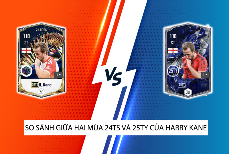 So sánh hai mùa giải 25TY và 24TS của H. Kane trong FC Online