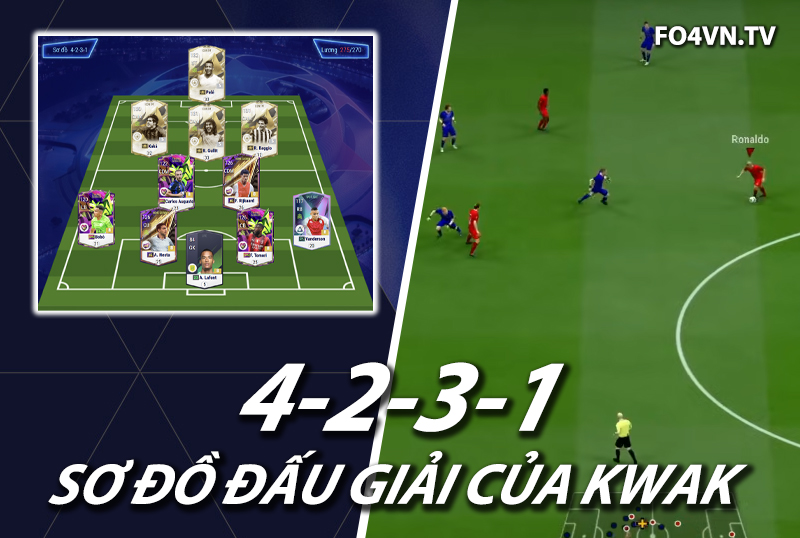 Chiến thuật FC Online : Sơ đồ 4231 hậu vệ dâng cao của tuyển thủ Kwak