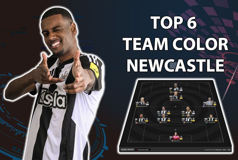 Tham khảo 6 đội hình top rank Hàn với team color Newcastle United