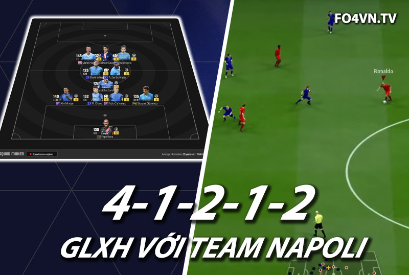 GLXH FC Online : Sơ đồ 41212 với team Napoli top 4 rank Hàn