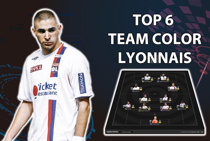 Tham khảo 6 đội hình top rank Hàn với team color Olympique Lyonnais