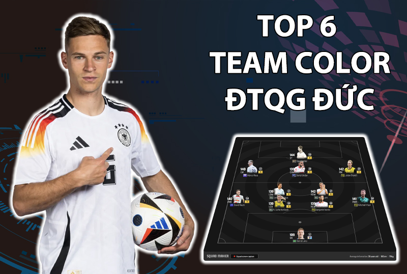 Tham khảo 6 đội hình top rank Hàn với team color ĐT Đức