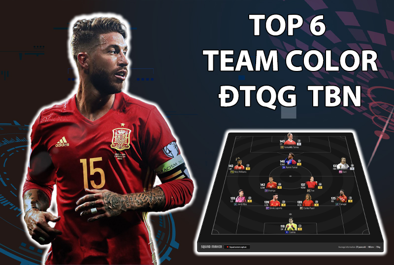 Tham khảo 6 đội hình top rank Hàn với team color ĐT Tây Ban Nha