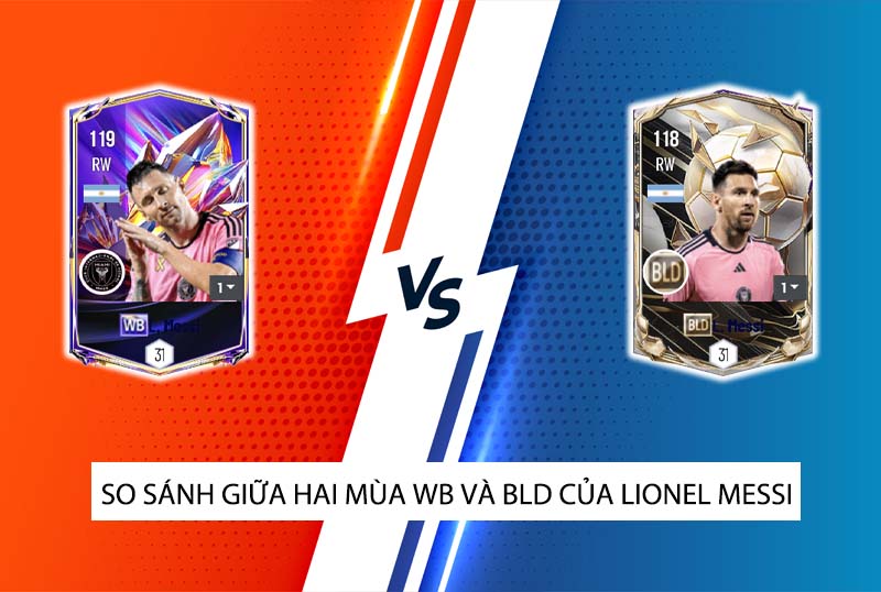 So sánh hai mùa giải WB và BLD của L. Messi trong FC Online