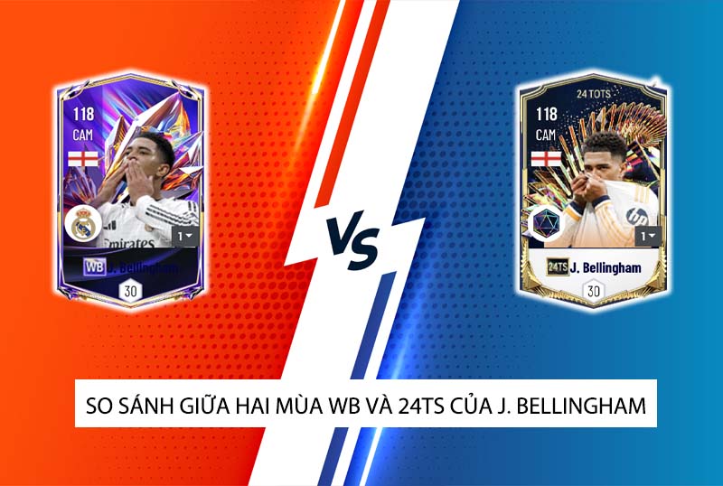 So sánh hai mùa giải WB và 24TS của J. Bellingham trong FC Online