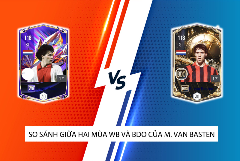So sánh hai mùa giải WB và BDO của Marco Van Basten trong FC Online
