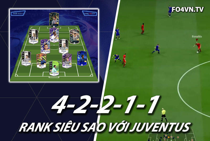 Chiến thuật FC Online : Sơ đồ 42211 với đội hình Juventus top đầu rank Hàn