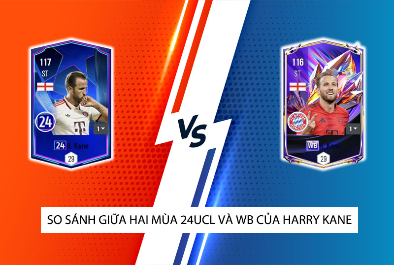 So sánh hai mùa giải WB và 24UCL của H. Kane trong FC Online