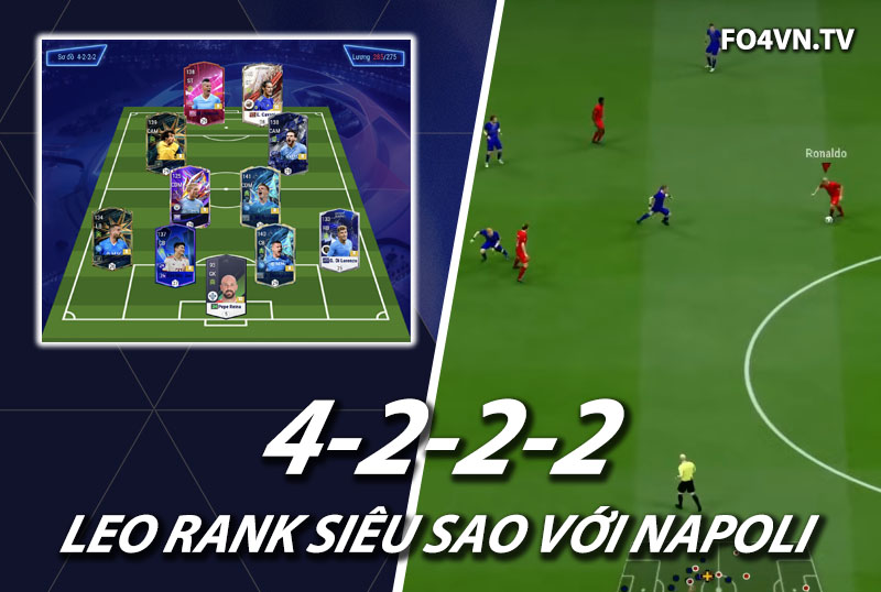 Chiến thuật FC Online : Sơ đồ 4222 với team Napoli khủng nhất server Hàn