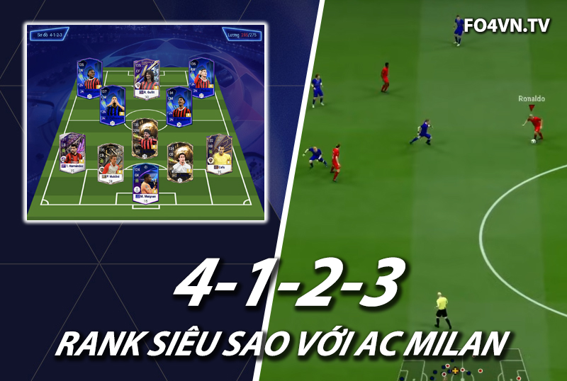 Chiến thuật FC Online : Sơ đồ 4123 với team AC Milan hiệu quả ở meta 11