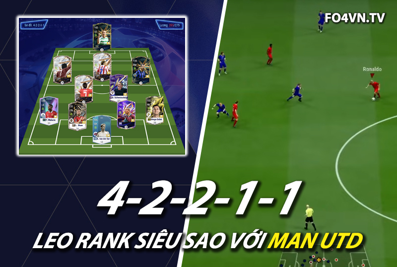 Chiến thuật FC Online : Sơ đồ 42211 với D. Forlan NO.7 +8 và team Man Utd