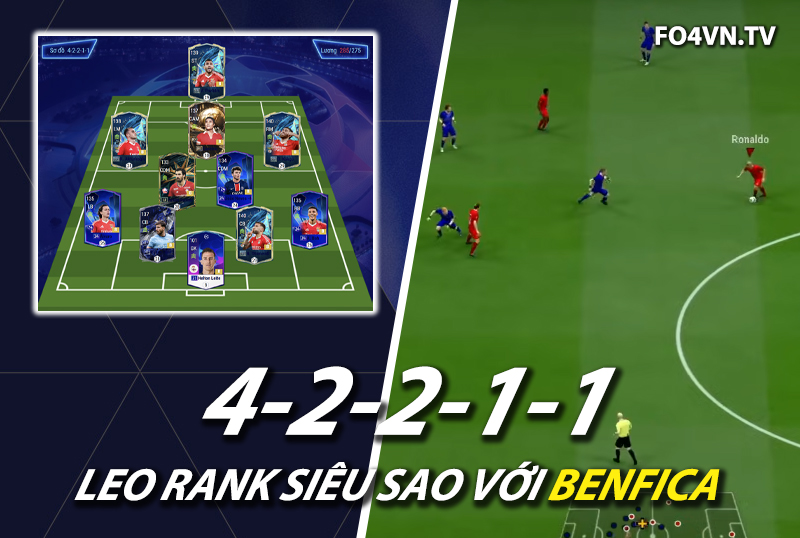 Chiến thuật FC Online : Sơ đồ 42211 với team color Benfica meta 11