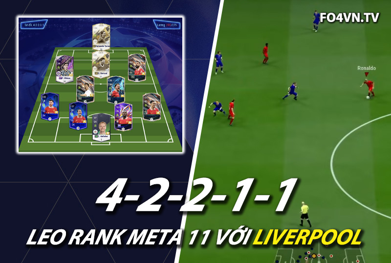 Chiến thuật FC Online : Sơ đồ 42211 với team color Liverpool meta 11