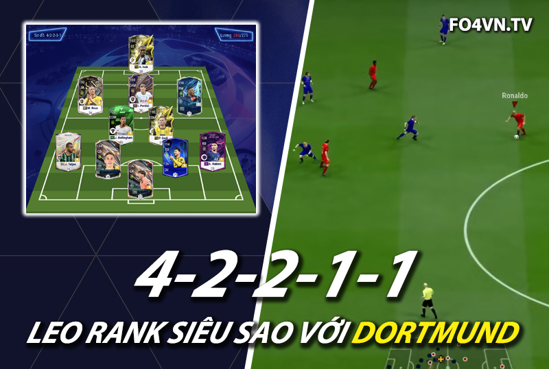Chiến thuật FC Online : Sơ đồ 42211 với team color Dortmund meta 11