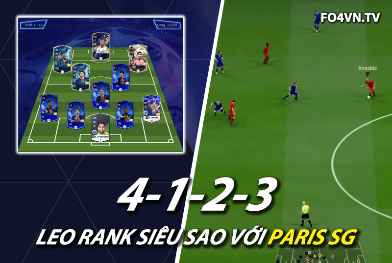 Chiến thuật FC Online : Sơ đồ 4123 với team color PSG meta 11