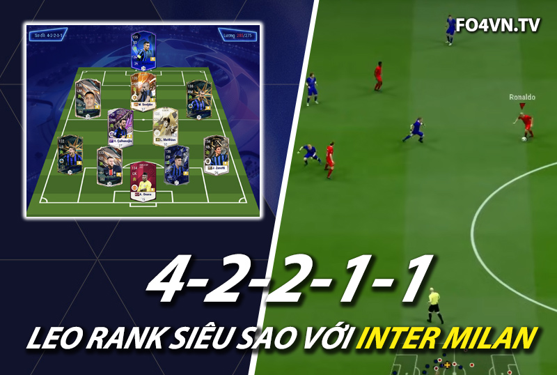 Chiến thuật FC Online : Sơ đồ 42211 với team color Inter Milan meta 11