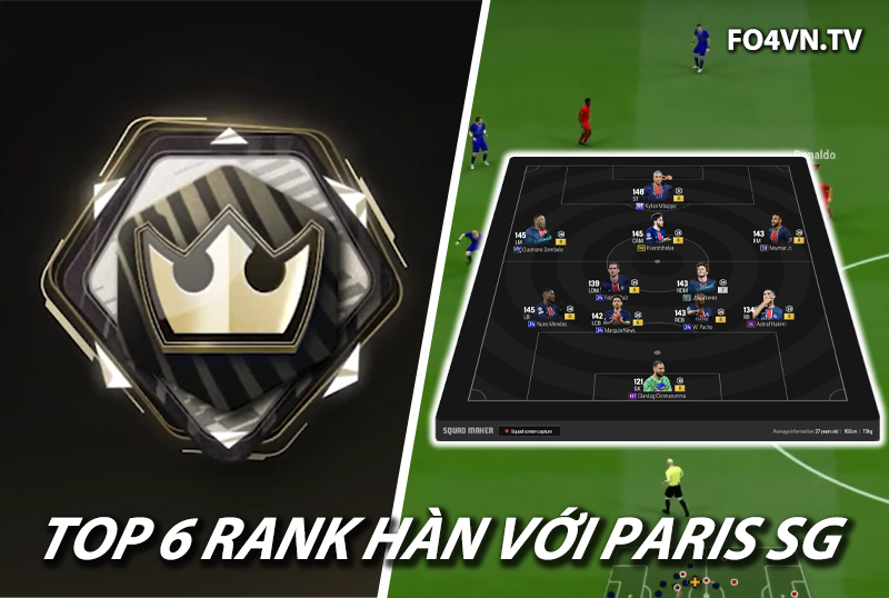 Top 6 đội hình team color Paris SG rank siêu sao Hàn