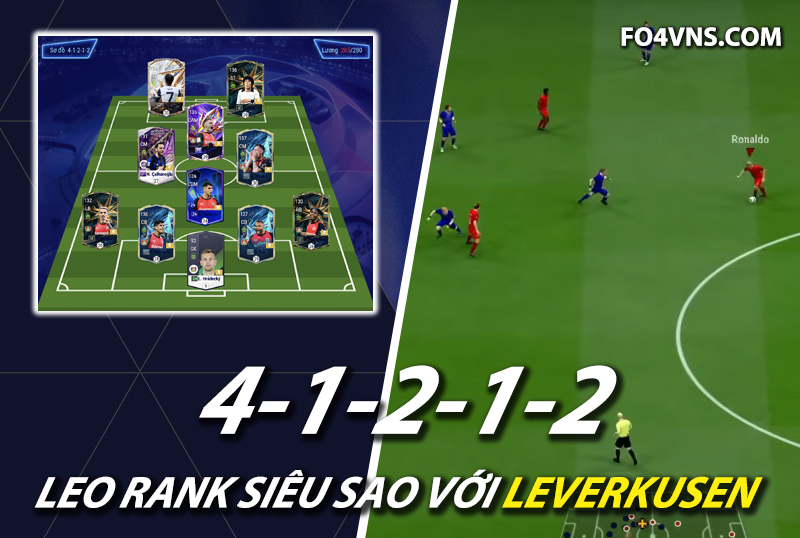 Chiến thuật FC Online : Sơ đồ 41212 team color Leverkusen rank siêu sao Hàn