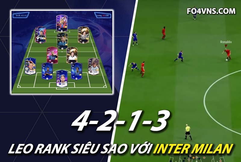 Chiến thuật FC Online : Sơ đồ 4213 team color Inter Milan rank siêu sao Hàn