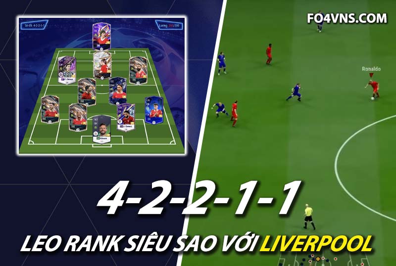 Chiến thuật FC Online : Sơ đồ 42211 team color Liverpool rank siêu sao Hàn