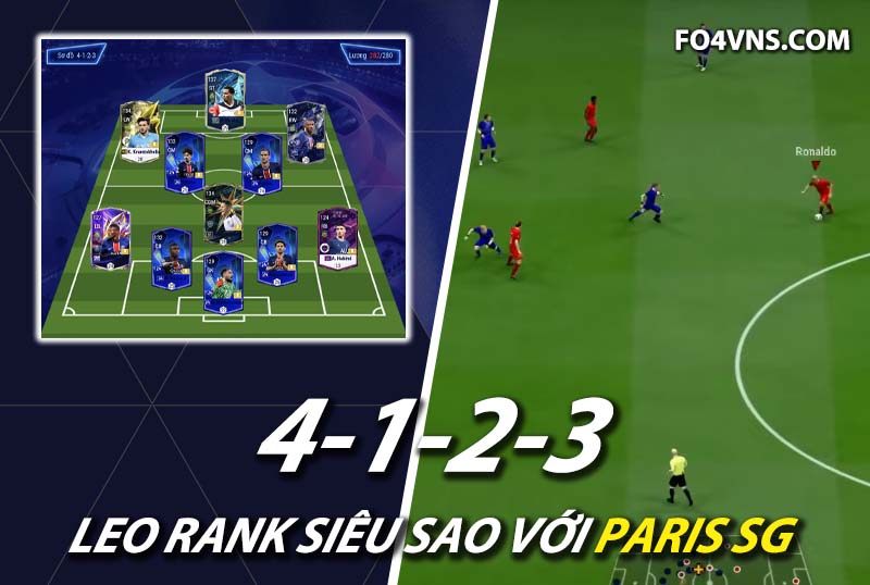 Chiến thuật FC Online : Phát huy sức mạnh team PSG với sơ đồ 4123 ban bật