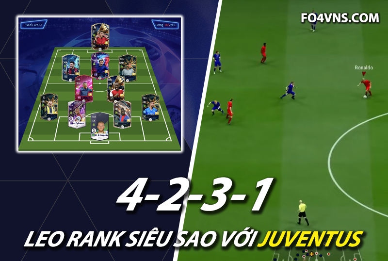 Chiến thuật FC Online : Phát huy sức mạnh team Juventus với sơ đồ 4231
